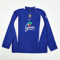 Maillot d'entraînement rétro à manches longues Brasil 2002