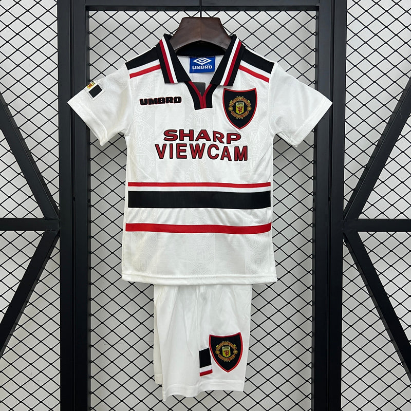 T-shirt et short Rétro Manchester United pour Enfant Away 97/98