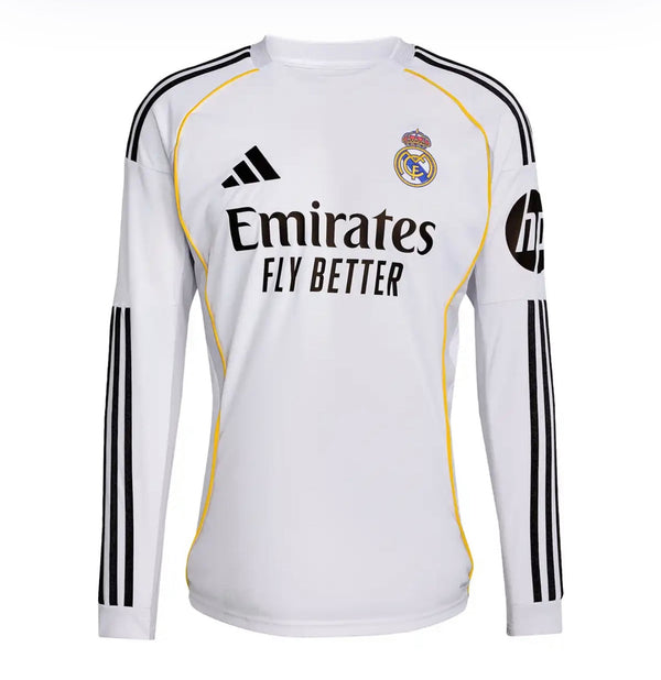 Maillot Real Madrid Home 25/26 version joueur - manches longues