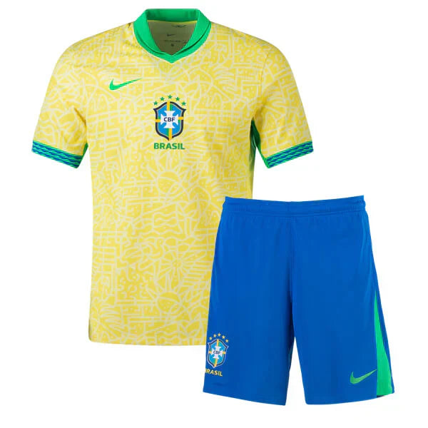 T-shirt et Short pour Enfants du Brésil Home 24/25