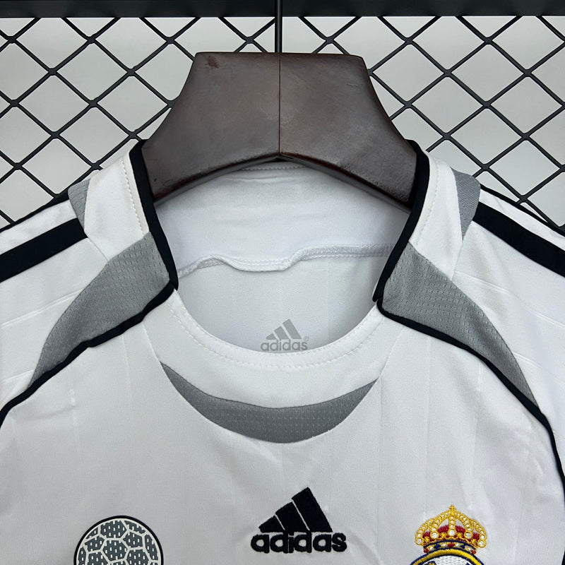 T-shirt et Short Enfant Retro Real Madrid Home 06/07