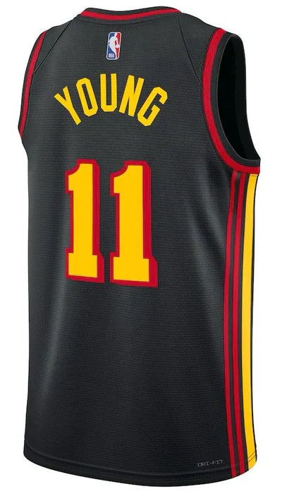 Maillot noir Trae Young des Hawks d'Atlanta - Édition Déclaration